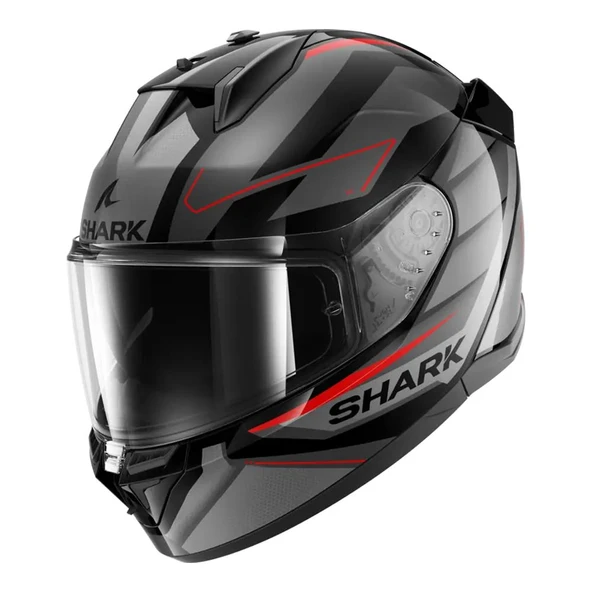SHARK D-SKWAL 3 SIZLAR SİYAH GRİ KIRMIZI KAPALI KASK