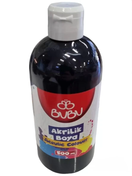 BU-BU AKRİLİK BOYA 500 GR. SİYAH - 1