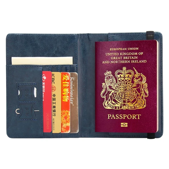 Ayt Sunup Sn-26344 İngiltere Kapaklı Suni Deri Pasaport Kılıfı Kadın Erkek Unisex - Resim 3