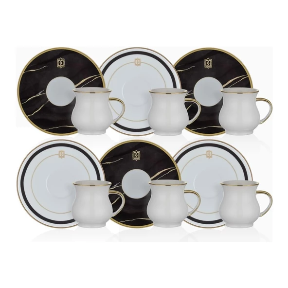 NEVA N3251 MARBLE PLUS 6 KİŞİLİK KAHVE FİNCAN TAKIMI - 3