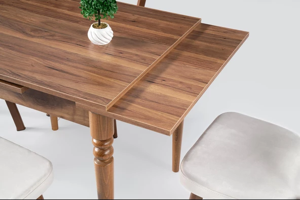 Pınar Ahşap Ayaklı Açılır Mutfak Masası 70x80 - Resim 7