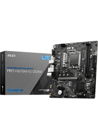 MSI Pro H610M-G Intel LGA1700 DDR4 Micro ATX Anakart