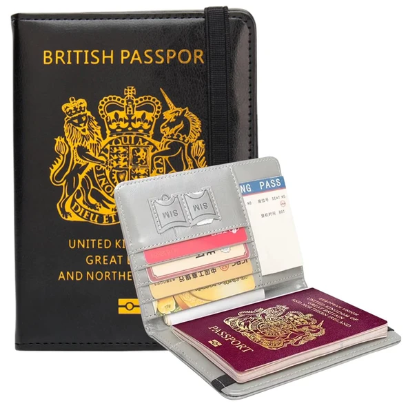 Ayt Sunup Sn-26344 İngiltere Kapaklı Suni Deri Pasaport Kılıfı Kadın Erkek Unisex ürün görseli 1