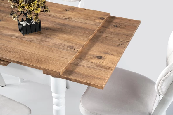 Pınar Ahşap Ayaklı Açılır Mutfak Masası 70x80 - Resim 11