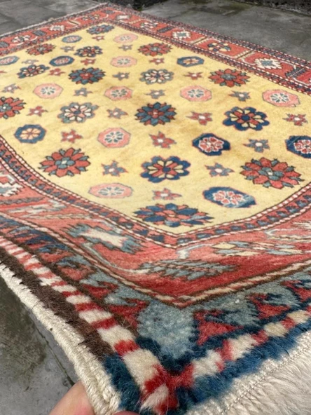 162x230 cm Eski El Dokuma Büyük Boy Türk Kilim Oryantal Desen Yün Kilim - 2
