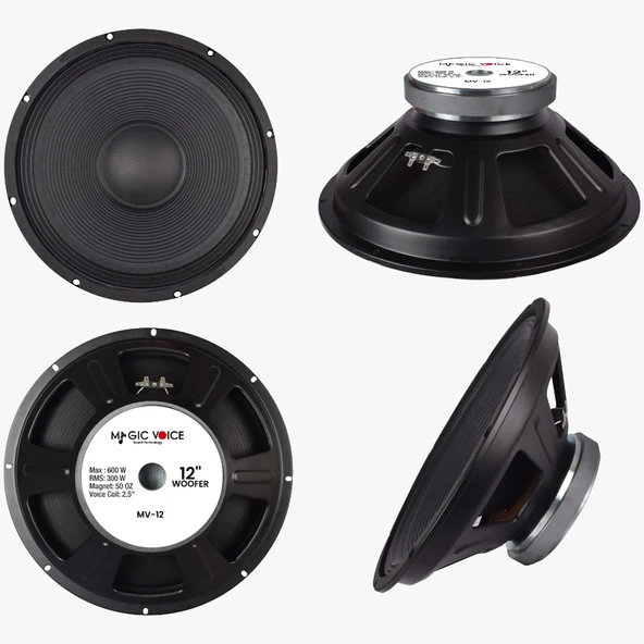 Ayt Magicvoice Mv-12 Max 600W Rms 300 Watt 12 Woofer Yedek Hoparlör