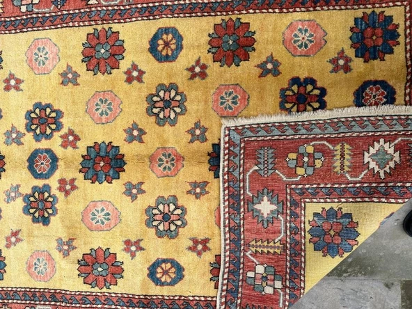 162x230 cm Eski El Dokuma Büyük Boy Türk Kilim Oryantal Desen Yün Kilim - 5