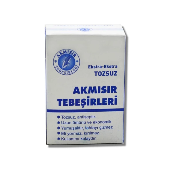 Akmısır Tozsuz Beyaz Tebeşir 15 li