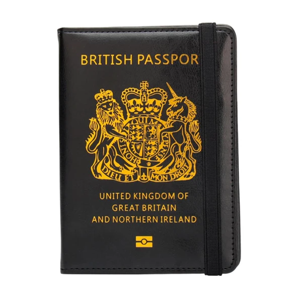 Ayt Sunup Sn-26344 İngiltere Kapaklı Suni Deri Pasaport Kılıfı Kadın Erkek Unisex - Resim 2