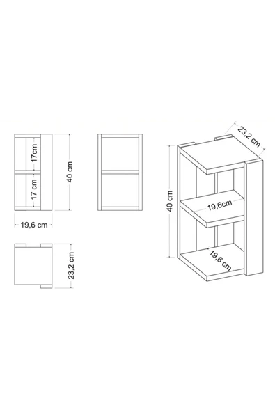 Betroya Roho Tezgah Üstü Raf - Beyaz - 4