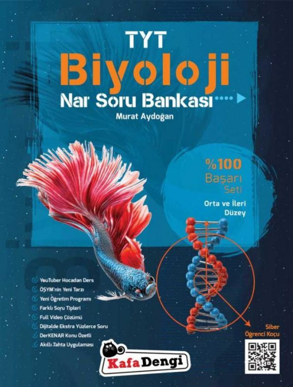 Kafa Dengi TYT Biyoloji Nar Soru Bankası Orta ve İleri Seviyeler için - 1
