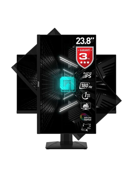 MSI G244PF E2 23.8" 1 ms Full HD Pivot IPS 180 Hz Oyuncu Monitörü