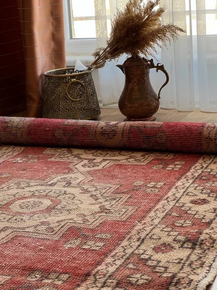 95x314 cm Yumuşak Renkli El Dokuma Eski Türk Yün Yolluk - 4