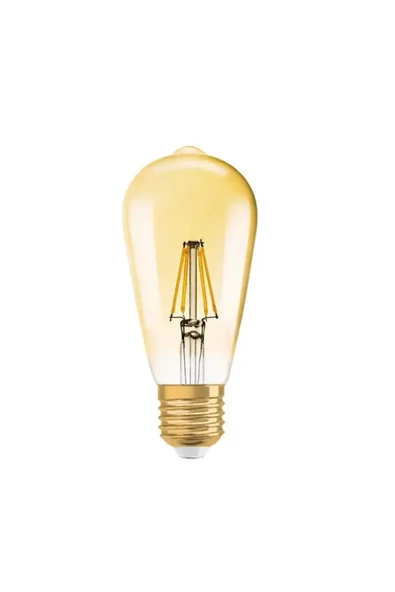 Osram Led Vintage Gold Edison 4W 2400K 410lm E27 Duy Flamanlı Sarı Işık Ampul - Resim 3