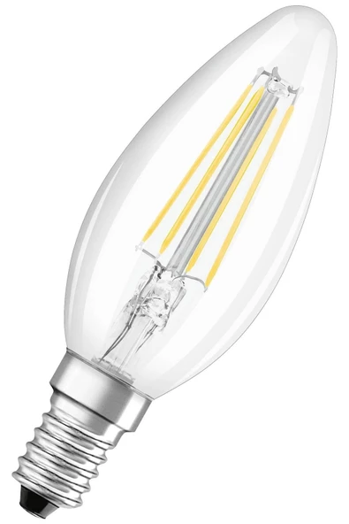 Osram Led Flament 4W 2700K 470lm E14 Duy Sarı Işık 2'li Ampul