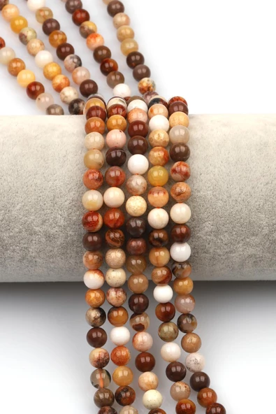 Fosil Mercan Doğaltaş Dizi 6 mm Küre Kesim ürün görseli