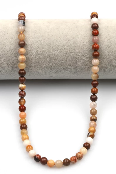 Fosil Mercan Doğaltaş Dizi 6 mm Küre Kesim - Resim 2