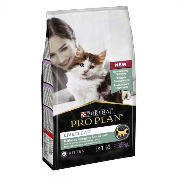 Pro Plan LiveClear Hindi Etli Yavru Kedi Maması 1.4 Kg ürün görseli