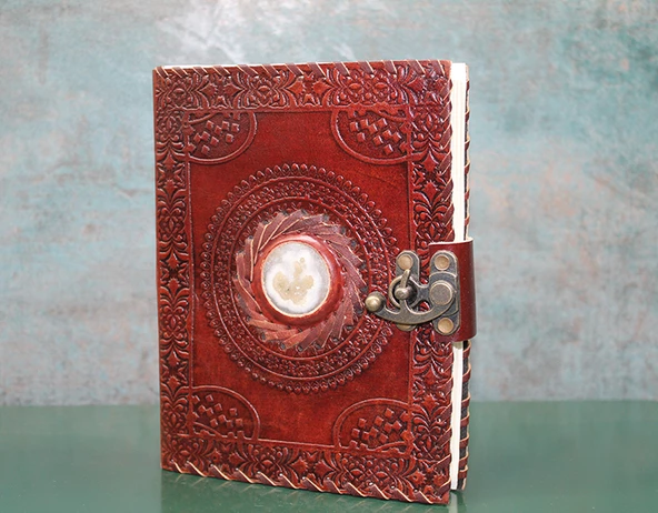 Taşlı Deri Defter Ksk3148