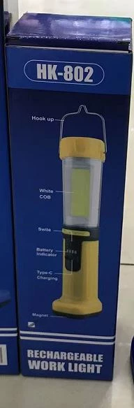 Powermaster HK-802 Şarjlı 30 Beyaz + 20 Mavi-Kırmızı Smd Led / 55 Cob Ledli 5 Modlu Çalışma Lambası