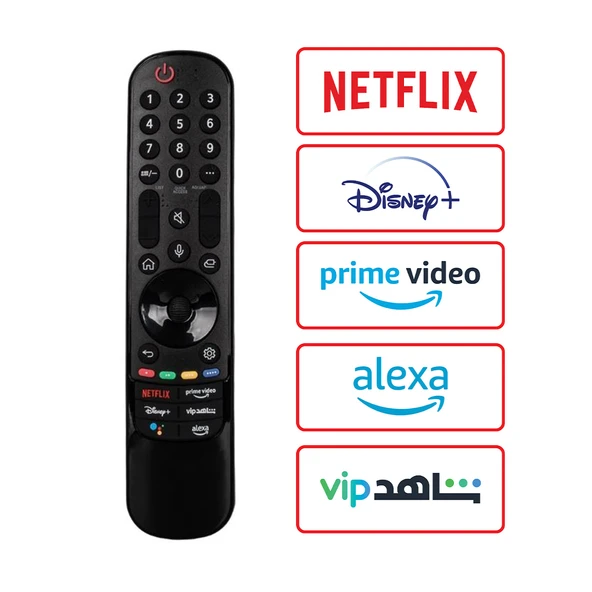 Lg AKB76039906 Netflix - Prime Video - Shahid Vip - Alexa - Disney+ Tuşlu Ses Komutsuz Lcd Led Tv Kumanda - 2