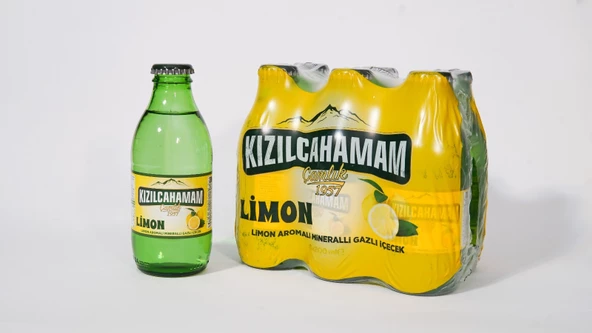 KIZILCAHAMAM LİMON AROMALI MADEN SUYU 200 ml X 24 ADET