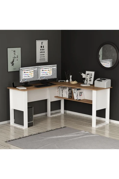 Betroya Randi Çalışma Masası Beyaz/Kemençe