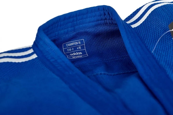 Adidas Champion III IJF Onaylı Judo Elbisesi Mavi Judogi - 3