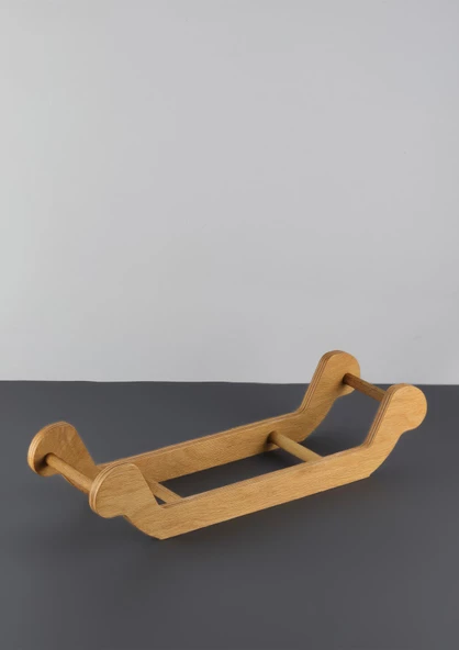 Seramik Fırın Kabı - Ahşap Stantlı Fırın Tabağı - Dikdörtgen - 4