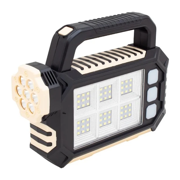 Ayt Powermaster 3 Modlu 54 Smd Ledli Taşınabilir Solar Güneş Enerjili Kamp Lambası Aydınlatma Işıldak El Feneri - 4