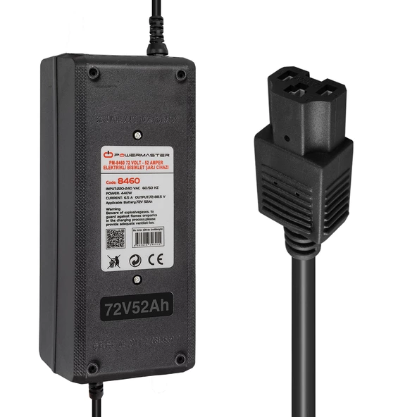 Ayt Powermaster 72 Volt 52 Amper Elektrikli Bisiklet Şarj Cihazı Aleti PM-8460 ürün görseli 1