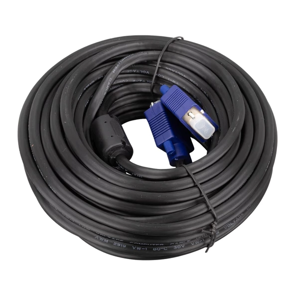 Ayt Powermaster PM-4423 15 Pin Erkek Erkek 15 Metre Vga Kablo Pc Bilgisayar Monitör Görüntü Kablosu - Resim 2
