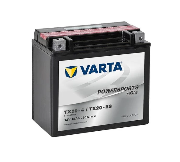 Varta TX20-4 / TX20-BS AGM Motosiklet Aküsü 18Ah