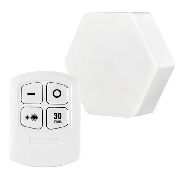 Ayt Powermaster MX-359 Üçlü Altıgen Kumandalı Pilli Dokunmatik Tezgah Altı LED Aydınlatma Lamba Mutfak Dolap İçi - 2