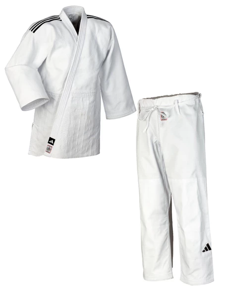 Adidas Champion III IJF Onaylı Judo Elbisesi Beyaz Judogi - 2