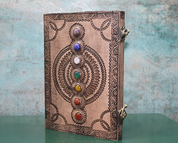Taşlı Deri Defter Ksk3155