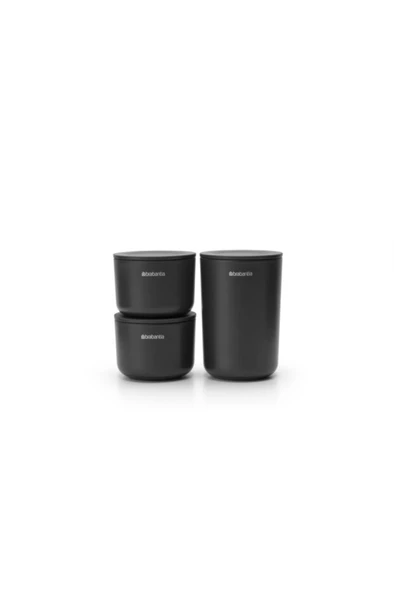 Brabantia Renew Dark Grey 3lü Kapaklı Plastik Düzenleyici