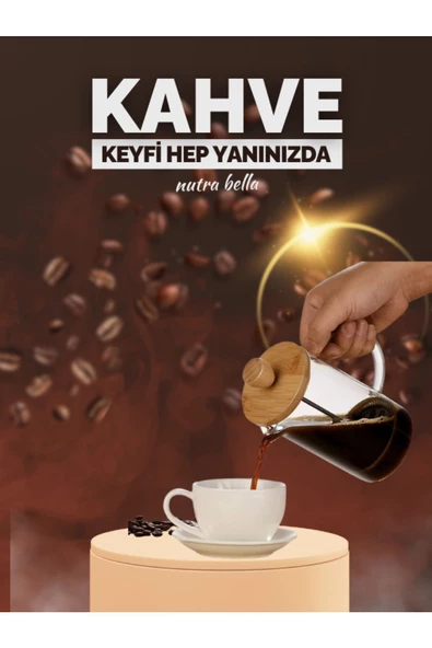 French Press 600 ml (ATEŞE DAYANIKLI)