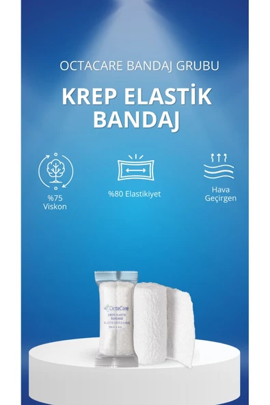 Krep Elastik BANDAJ % Pamuk İpliği 5cmx4,5m - 2