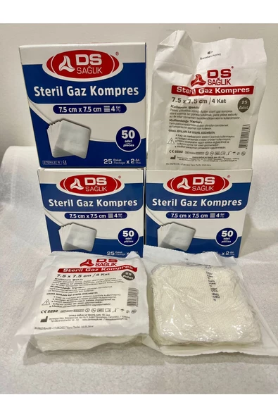 Gaz Kompres - Steril - 7,5cmx7,5cm 150 Adet Spanç 25"li Paket