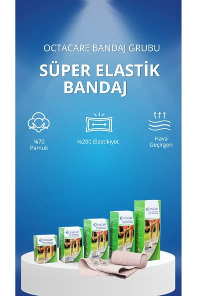 SÜPER Elastik Bandaj Ten Rengi 15 cm x 4,5 Metre