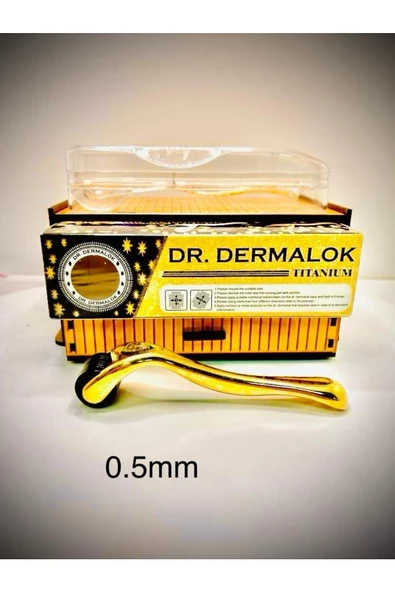 Dermaroller Gold Professional 0.5mm Saç, Sakal, Kaş Serum Kullanımına Uygun Yeni Seri