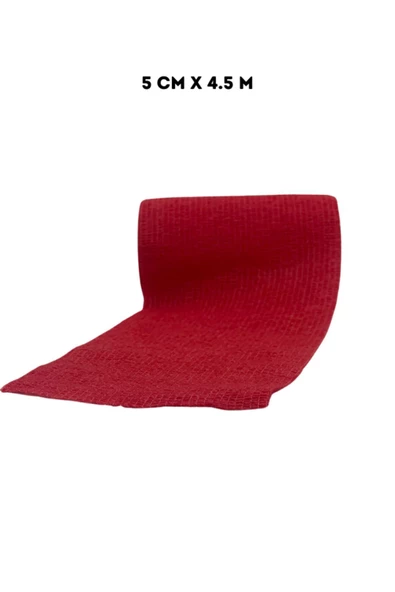 Kendinden Yapışkanlı Bandaj Desen 5 Cm X 4,5 M Desenli Kırmızı - 4