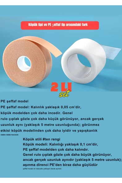 Su Geçirmez Çok Fonksiyonlu Ayak Bakımı Bandajı - Yapışkanlı Elastik Topuk Sticker 2 Adet 2 Çeşit