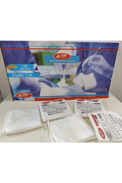 DS Steril Nonwoven Kompres 2 Parça 30cmx80cm 100 adet