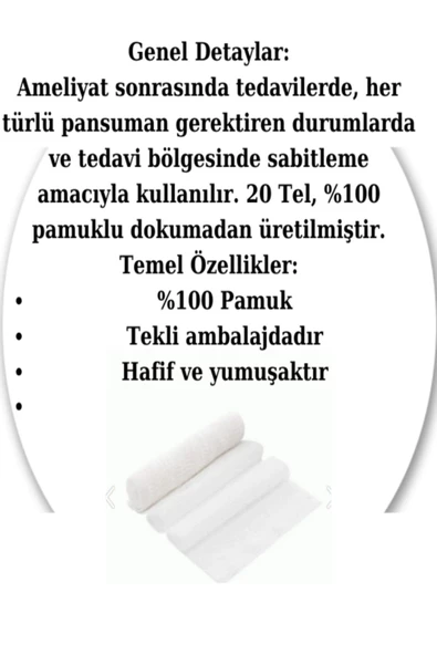 Hidrofil Sargı Bezi 10cm X 150cm -50 Adet - 5