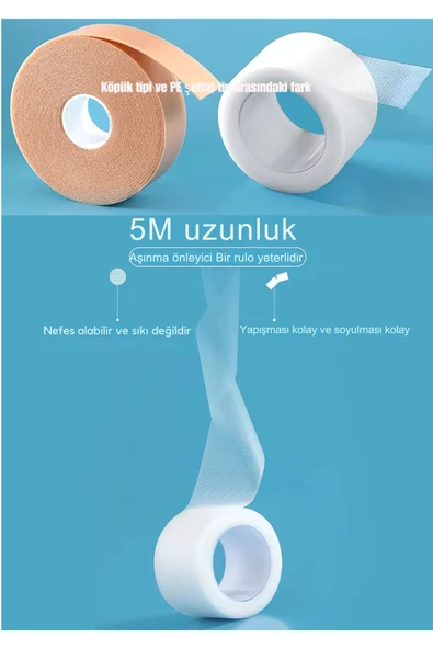 Su Geçirmez Çok Fonksiyonlu Ayak Bakımı Bandajı - Yapışkanlı Elastik Topuk Sticker 2 Adet 2 Çeşit - 2