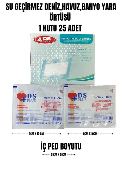 Su Geçirmez Şeffaf Pu Film Pedli Örtü- Deniz,havuz,banyo Örtüleri 9cm*15cm (25 ADET) - 3