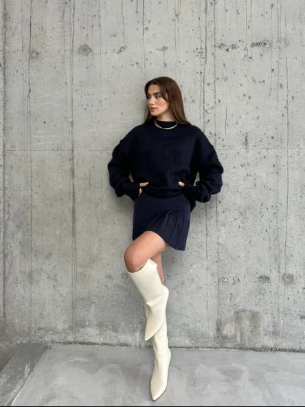 Lacivert Marka Model Yumoş Triko Kazak - 7