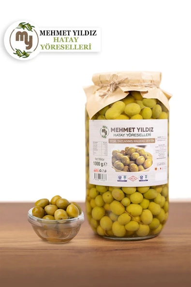 Yeşil Tatlanmış Halhali Zeytin 1000g